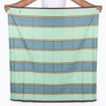 Premium Cotton Stripe Lungi – Mint Green & Slate Blue | 5.5 Hat - Image 3