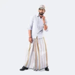 Earth Tone Stripe Lungi - Antorik - Image 2