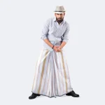 Earth Tone Stripe Lungi - Antorik - Image 3